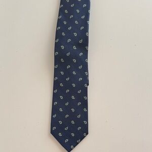 Isaac Mizrahi Dark Blue Paisley Tie